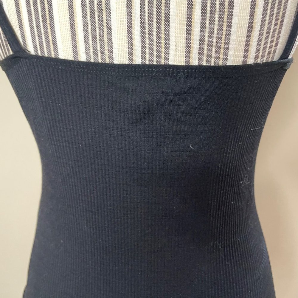 TOPSHOP Ribbed Stretchy Black Bodysuit Size 12 - Picture 5 of 12